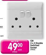 CBI 4 x 4 Double Switched Socket-Each