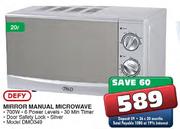 Defy Mirror Manual Microwave-20L Each