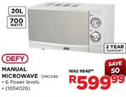 Defy Manual Microwave(DMO349)