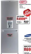 Defy 360L Metallic Combi Fridge