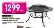 Terrace Leisure Verona Round Firepit with Granite Table-Each