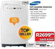 Samsung 13Kg Top Loading Washing Machine(WA13V5WIP)