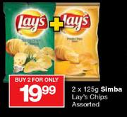 Simba Lay's Chips Assorted-2 X 125gm 