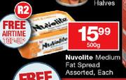  Nuvolite Medium Fat Spread Assorted-500gm Each