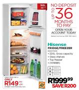 Hisense Fridge/Freezer-168Ltr(H220TWH)