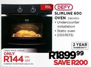 Defy Slimline 600 Oven-70Ltr(DBO450)