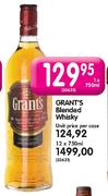 Grant's Blended Whisky-1X750ml Each