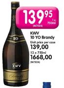 KWV 10 Yo Brandy-1X750ml Each