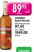 Klipdrift Export Brandy-1X750ml Each