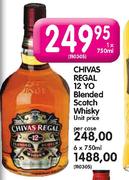 Chivas Regal 12 Yo Blended Scotch Whisky-1X750ml Each