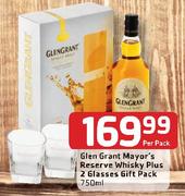 Glen Grant Mayor's Reserve Whisky Plus 2 Glasses Gift Pack-750ml-Per Pack