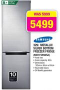 Samsung Metallic Silver Bottom Freezer Fridge - 329Ltr (RB31FSRNDSA)