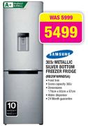 Samsung Metallic Silver Bottom Freezer Fridge - 303Ltr (RB29FWRNDSA)