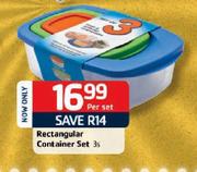Rectangular Container Set-3's Per Set
