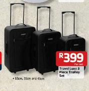 Travel Luxe 3 Piece Trolley Set-Per Set