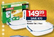 Pyrex 2 Piece Roaster Set-Per Set