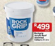 Rockgrip 20ltr-Acrylic Roof Assorted Colours Each