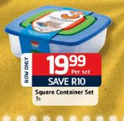 Square Container Set-3's Per Set