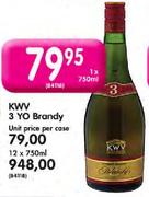 KWV 3 YO Brandy-12 x 750ml