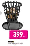 Basilica Outdoor Steel Fire Basket-60cm (H) X 45cm (W)