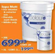 Colour Co Supa Matt-20L Each
