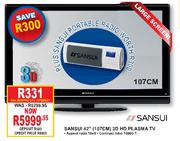 Sansui 42"(107cm) 3D HD Plasma TV