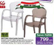 H&H Collection Neptune Polycarb Chairs - Each