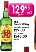 J&B Scotch Whiskey-12X750ml