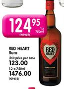 Red Heart Rum-1X750ml Each