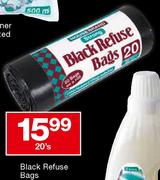 Housebrand Black Refuse Bags-20's