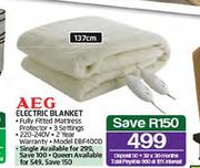 AEG Queen Electric Blanket-Each