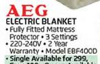 AEG Single Electric Blanket-Each