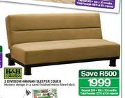 H&HCollection 3 Division Hannah Sleeper Couch