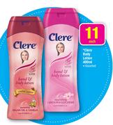 Clere Body Lotion Assorted-400ml Each
