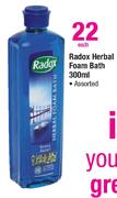 Radox Herbal Foam Bath Assorted-300ml Each
