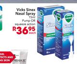 Vicks Sinex Nasal Spray 15ml Pump Or Squeeze Action-Each