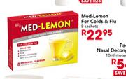 Med-Lemon For Colds & Flu-8 Sachets