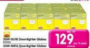 Radiant 50W GU10 Downlighter Globes-Per 10 Pack