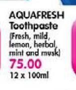 Aquafresh Toothpaste-12x100ml