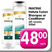 Pantene Nature Fusion Shampoo Or Conditioner-400ml Each