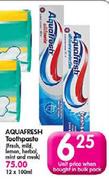 Aquafresh Toothpaste(Fresh,Mild,Lemon,Herbal Mint And Musk)-100ml Each