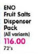 Eno Fruit Salts Dispenser Pack-72's