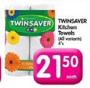 Twinsaver Kitchen Towels-4's Each
