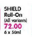 Shield Roll-On(All Variants)-6 x 50ml