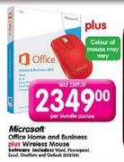 Microsoft Office Home And Business Plus Wireless Mouse-Per Bundle