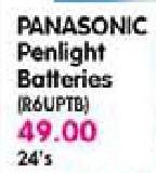 Panasonic Penlight Batteries(R6UPTB)-24's