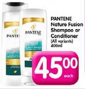 Pantene Nature Fusion Shampoo or Conditioner-400ml Each