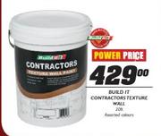 Build It Contractors Textured Wall Assorted Colours-20L