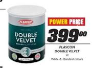 Plascon Double Velvet White & Standard Colours-5L