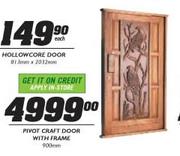 Pivot Craft Door With Frame-900mm